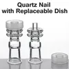 Opaque Quartz Nail Domeless met Full Frosted Quartz / Kom / Carb Cap 10mm 14.4mm 18.8mm Mannelijke Vrouwelijke Hoog Goed Geschoolde Banger Nail