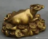 New Chinese Copper Fengshui Zodiac Year Mother Son Bull Ox Oxen Yuanbao Statue