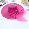 2017 Chapeaux De Paille Pour Femmes D'été Dames Large Bord Plage Chapeaux Sexy Chapeau Grand Floppy Sun Caps Nouveau style Printemps Praia