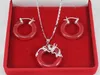 Set orecchini pendenti in argento sterling con gocce d'acqua