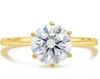 2 Round Cut Simulation Diamond Engagement Ring VS1 H 14K Yellow Gold290e