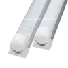 Tube lumineux Led T8 intégré à Double rangée, 8 pieds, blanc froid, 72W, 28W, lentille transparente, CE FCC, paquet de 25