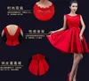 2017 Nya riktiga kvällsklänningar med sashes Elegant High Neck A-Line Backless Girls Women Short Ball Prom Party Graduation Formell Dress