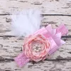 Девочка перо повязка Дети искрение цветка Rhinestone шнурка Hairband аксессуары для волос Фото Реквизит Дети головной убор