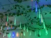 LED Strings Meteor Prysznic Światła Rain, Drop Soplunek Śnieg Spadek Raindrop 30 CM 8 Tube Wodoodporne Kaskadowe światła do ślubu Xmas Home Decor