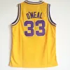 Shaq Lsu Jersey Oneal Jersey Retro Ncaa College Jersey 32黄色紫色のメンズ刺繍バスケットボールジャージ