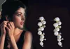 Yeni Satış Kristal Rhinestone benzetilmiş İnci Üzüm demetleri Tasarım Kızlar Küpe Kulak damızlık Moda Takı kadın hediye