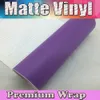 Film d'enveloppe de voiture en vinyle satiné violet avec vinyle mat sans bulles d'air pour l'emballage du véhicule, couverture de carrosserie, feuille de vinyle 1,52x30m/rouleau (5ftx98ft)