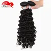 7A Hannah Products Virgin Hair Deep Wave Пучки человеческих волос, 100 г / шт., необработанные глубокие вьющиеся волосы, наращивание