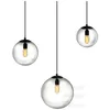 Willlustr Modern moda Crystal Ball yc clara vidro pendurado iluminação moderna lâmpada pingente de vidro da lâmpada Vintage Jantar Lving Room Bar Luz