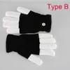 LED Flash Glove Finger 7 Mode Colour Light Mittens Magic Black Gloves Rave Party Supplies Halloween Decoration