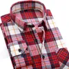 Wholesale- Alimens Flannel Plaid Shirt Men Casual Long Sleeve High Cotton Fashion New 2017 Male Shirt Chemise Homme Camisa Social Masculina