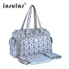 Wholesale New Arrival Insular Fashion Waterproof Baby Diaper Bag Pringting Nylon Mommy Tote Bag