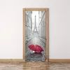3D Kapı Sticker DIY Duvar Taklit Paris Eyfel Kulesi Su Geçirmez Kendinden yapışkanlı Kapı Çıkartmalar Yatak Odası Ev Dekor PVC Duvar Kağıdı