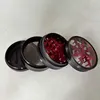 Metal Tobacco Smoking Herb Grinder 63mm Aluminium Alloy With Clear Top Window Lighting Crusher Abrader Grinders 5 Colors