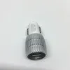 Реальный это 1A Dual USB Автомобильное зарядное устройство Синий Свет LED Алюминиевый Сплав Металла Адаптер для Смартфонов 200 ШТ. / ЛОТ