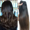 Partihandel Hårprodukter Mänskliga hårväv Buntar Brasilianska Virgin Hair Extensions Balayage Ombre Brown Two Tone 1B / # 4
