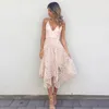 Assimétrica alta BOHO BOHO ROSA PRONTOR VESTIDOS DE FESTA ESCURA NAVY V PRINCIO PRINCIPA CORRE CURA VESTIDOS BOMEMAN LACE WALLE DIVERSÃO VESTIDOS DE FESTO