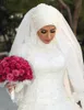 Abito da sposa islamico vintage a maniche lunghe con abito da sposa gonfio con abito da sposa musulmano arabo hijab taglie forti