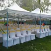 Stoel Sashes Bands Wedding Spandex Rekbare polyester elastische verwijderbare w buckle voor huishotel banket decoratie