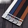 Cinturones de diseñador de marca completamente nuevos para hombres y mujeres, faja de cuero de alta calidad, correa de cintura informal, hebilla lisa, Belt254n