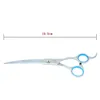 7.0 Polegadas VS Profissional Pet Scissors para Dog Grooming Corte Afiada Tesoura Clipper Curvo Tesouras Animais Clippers De Cabelo, LZS0187