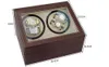 FedEx Brown Automatic Watch Winder 4 Slient Motor Box for Watches Mechanimsケース
