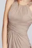 Long Beaded U Neck Chiffon Bridesmaid Dress with Ruched Waist F17093 Wedding Party Dress Evening Dress Formal Dresses