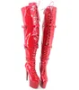 Moda Sexy Mulheres brancas coxa Boots High Boots 20 cm de calcanhar 9cm fetish fiftles fetish bifur