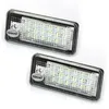 2pcs vit 6500k 18LEDS 3528 SMD-licensplattlampor för AUDI A3 8P A6 4F Bil LED Light License Plate Lights