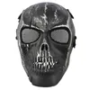 2016 Army Mesh Volledige Gezichtsmasker Skull Skeleton Airsoft Paintball BB Gun Game Bescherm veiligheidsmasker