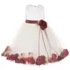 Großhandel – Baby-Partykleid zum ersten Geburtstag, Prinzessin, Blume, kleines Brautjungfernkleid, Kleinkind-Taufkleidung, Mädchenkleider