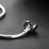 1 pz trasporto di goccia fabbrica cuore argento placcato braccialetti di fascino catena del serpente misura per pandora braccialetto braccialetto donne bambini regalo di compleanno B002