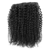 Kinky Curly Clip ins 100g 120g 7pcs Clip in Human Hair Extensions Natural Color Human Hair Clip in extensions6747964