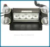 Vit Super Bright 4 LED-lastbilsbil Emergency Flashing Strobe Lamp Varning Signal Dash Windshield Polis ficklampa Ljus