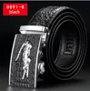 New fashion new automatic belt buckle belt J selling men's leather crocodile male belt size 110-125mm 273g