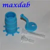 Atacado Silicon Oil Drum Rigs Mini Silicone Rigs Bongs tubulação de água de vidro de dez cores para a escolha DHL frete grátis