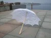 우아한 공주 레이스 파라솔 웨딩 우산 Battenburg 레이스 수제 비치 롱 핸들 태양 파라솔 무료 배송 ZA4965