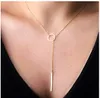 Wholesale-Wholesale Fashion silver plated Simple lucky leaf leaves Shaped Collar Statement pendant Necklace for Women Jewelry