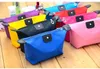 New Korean Candy Color Women Bag Folding Handbag Storage Waterproof Purse Make Up Bags For Ladies Cosmetic Bags a691
