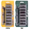 Com CRV / S2 Chave de Fenda Bit 60 em 1 Chave De Chave De Precisão Conjunto Magnético Torx Tools Kit Para Tablet Tablet Cell Compact Repair 30set