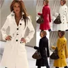 2016 Nouvelle mode femmes hiver Manteau en tissu de laine à manches longues couleur pure Fourche ouverte manteau de haute qualité Vêtements pour femmes manteau G1514