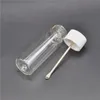 Garrafa de armazenamento de vidro de toppuff cor misturada 4 pçs / lote claro CARRO DE VIDRO DE VIDRO Caixa de Pílula de Snuff Metal Spot Spot Spice Bullet Snorter Box