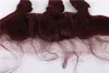 Wine Red Loose Wave Hair Bundles With Lace Frontal 99J Loose Curly 13x4 Ear To Ear Frontal With Virgin Hair Weft