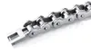 Bracelet classique de chaîne de vélo de moto en acier inoxydable 316L pour hommes, polissage lourd et brillant de 11mm de largeur pour les motards Punk Rock