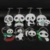 Venda quente grande panda keychain metal pingente turista características chinês vento pequeno presente kr014 chaveiros ordem de mistura 20 peças muito