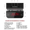 Freeshipping New Arrival Digital Alarm Clock FM Radio z Dual Alarm Buzzer Snooze Sleep Timer Czerwony LED Czas Wyświetlacz Home Desk Radio Clock