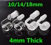 4mm 두께 10 / 14 / 18mm Quartz Banger 손톱 90도 100 % 석영 손톱 수컷 또는 암컷 돔 손톱 VS 세라믹 티타늄