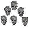 10 PCS Punk Skull Patches Craches Para Roupas Ferro Bordado Patch Applique Ferro em Patches Costura Acessórios para Roupas DIY DZ-354