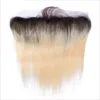 deux tons 1b 613 cheveux ombre droite dentelle frontale 13x4 blond foncé racine